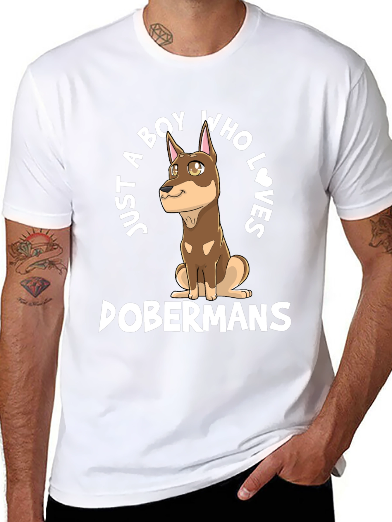 Boy Who Loves Dobermans T-Shirt