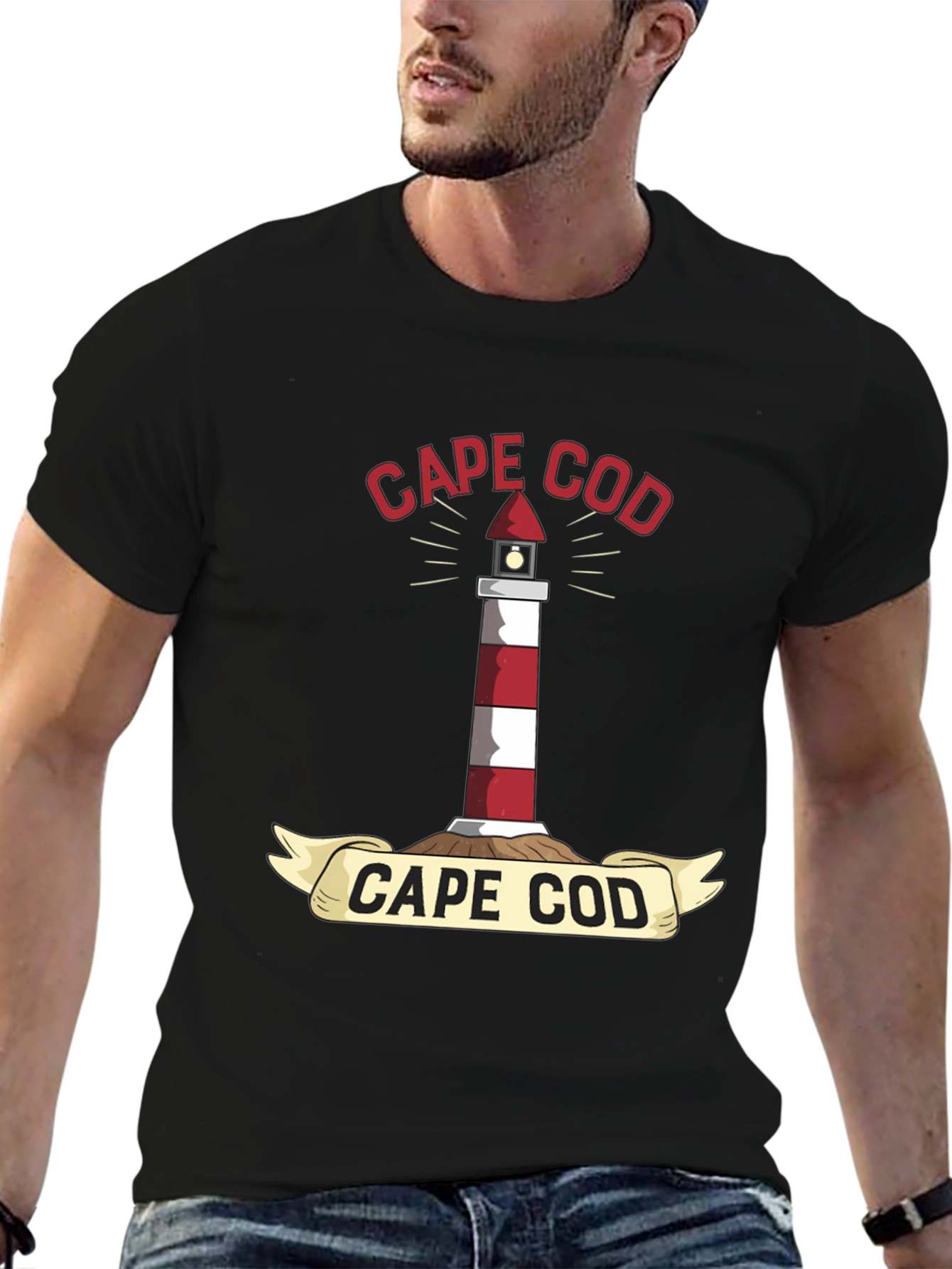 Cape Cod Lighthouse Graphic T-Shirt