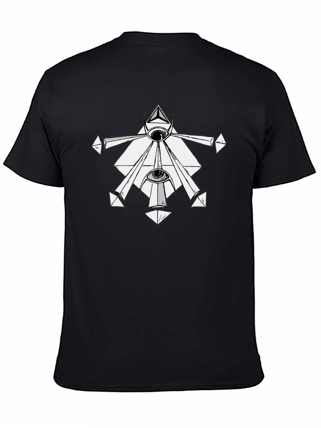 Mystic Eye Graphic Tee - Black Cotton T-Shirt