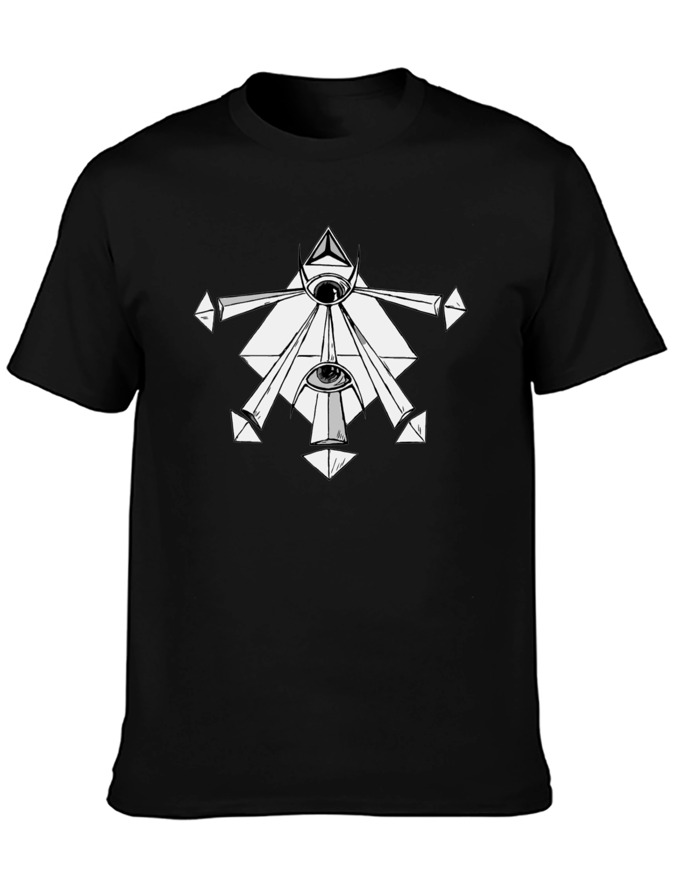 Mystic Eye Graphic Tee - Black Cotton T-Shirt