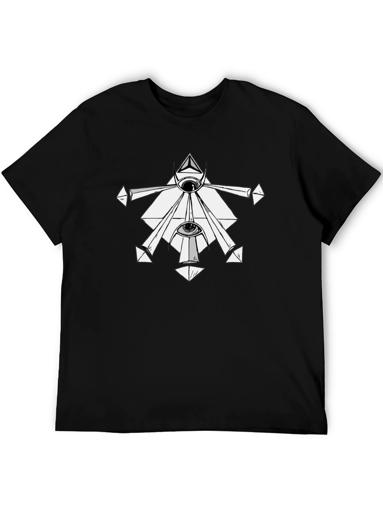 Mystic Eye Graphic Tee - Black Cotton T-Shirt