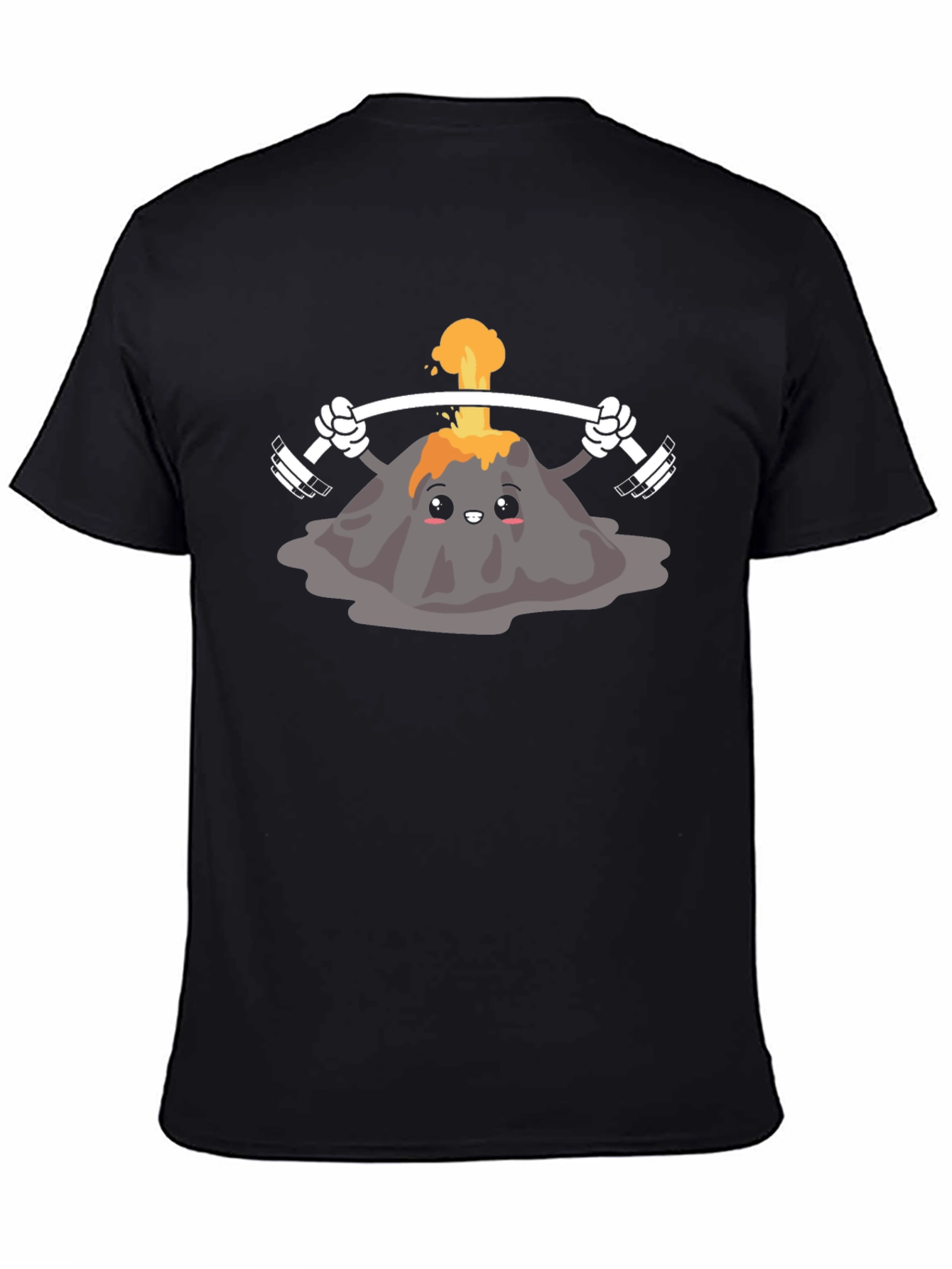 Volcano Lifting Weights Graphic Tee - Black