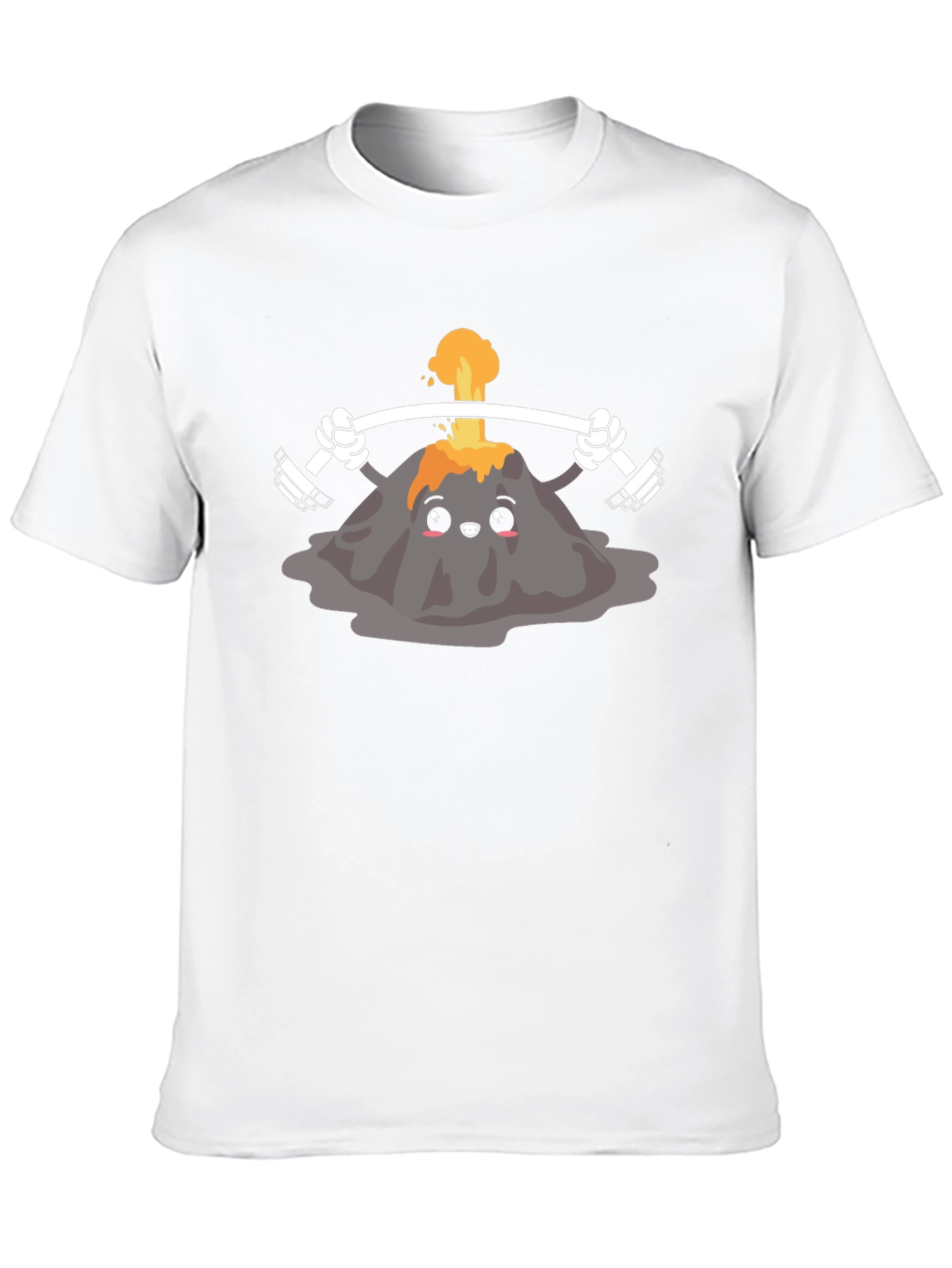 Volcano Lifting Weights Graphic Tee - Black