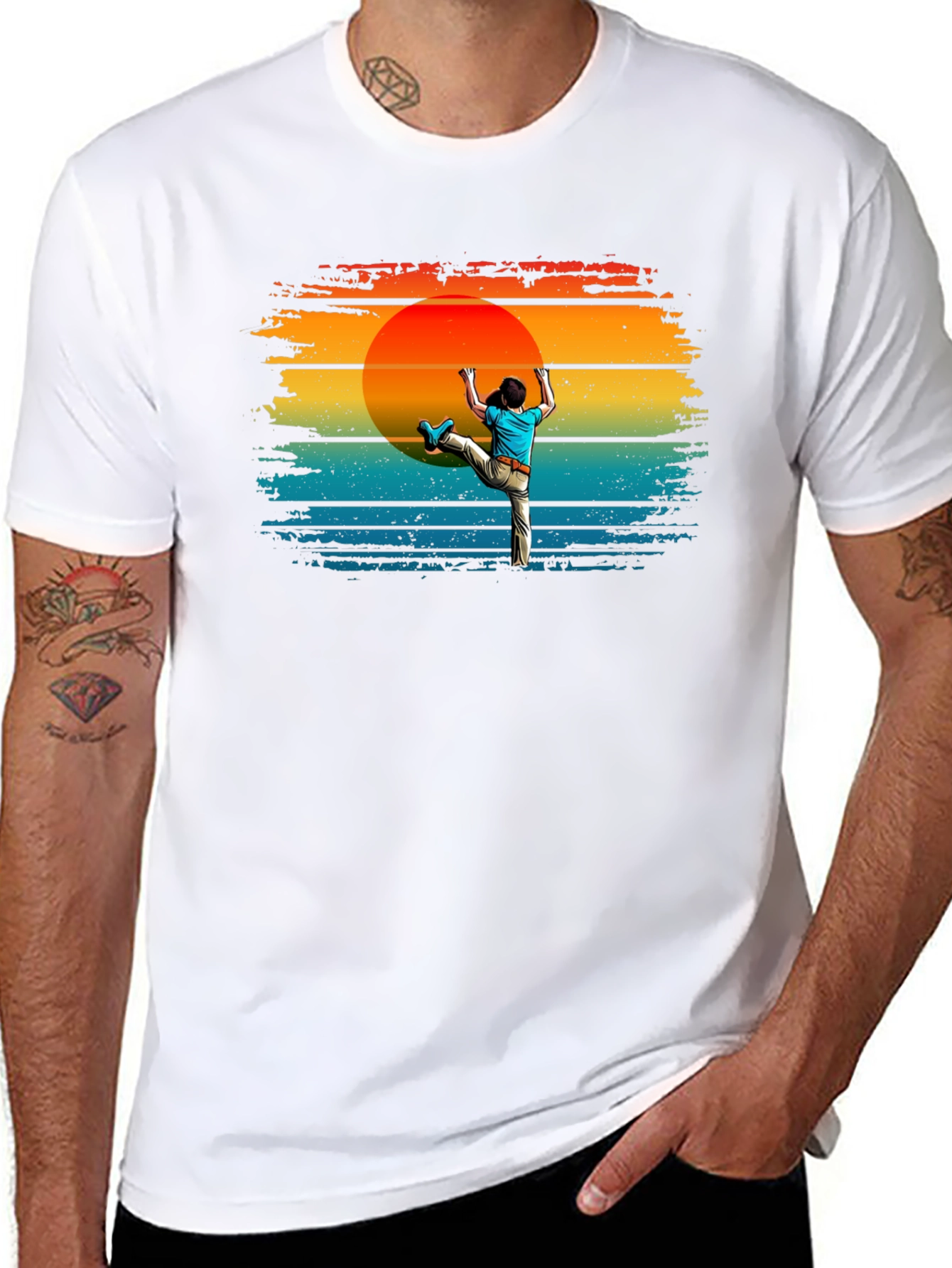 Climbing Sunset Graphic Tee