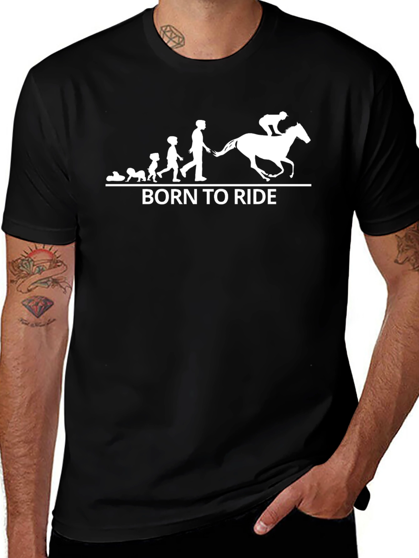 Born To Ride Evolution Graphic T-Shirt