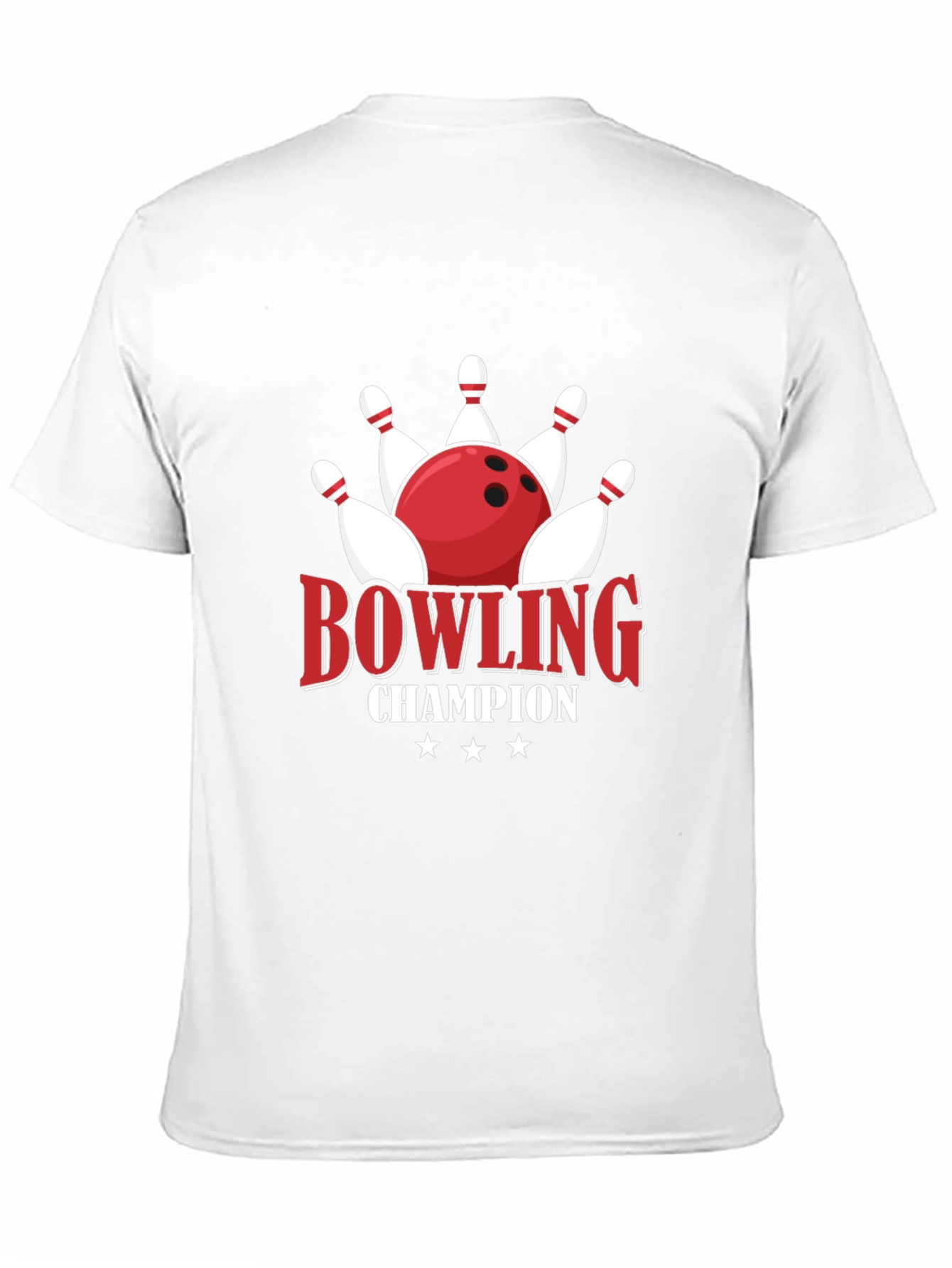 Bowling Champion Graphic Tee - Black Cotton T-Shirt