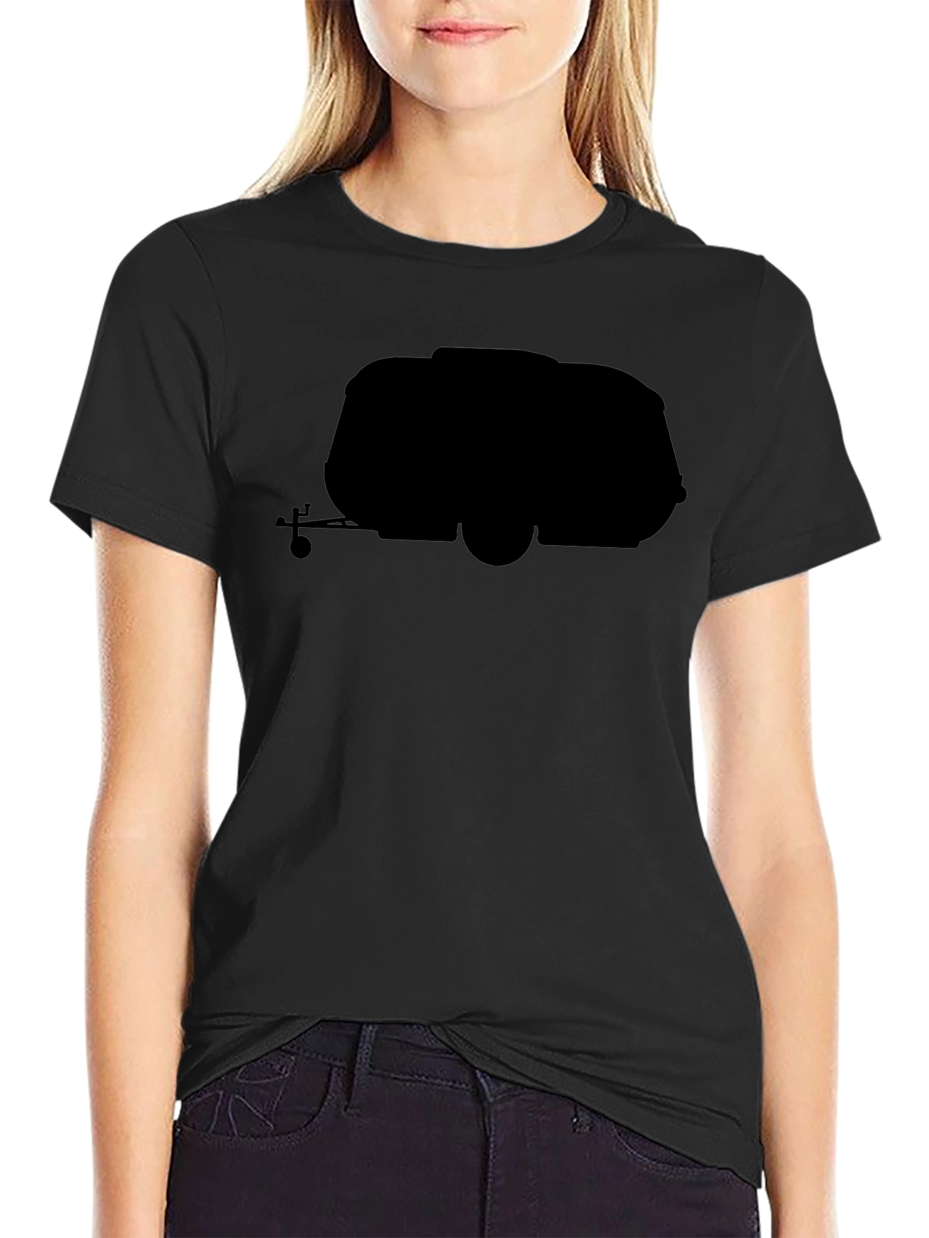 Retro Camper Black T-Shirt - Travel in Style