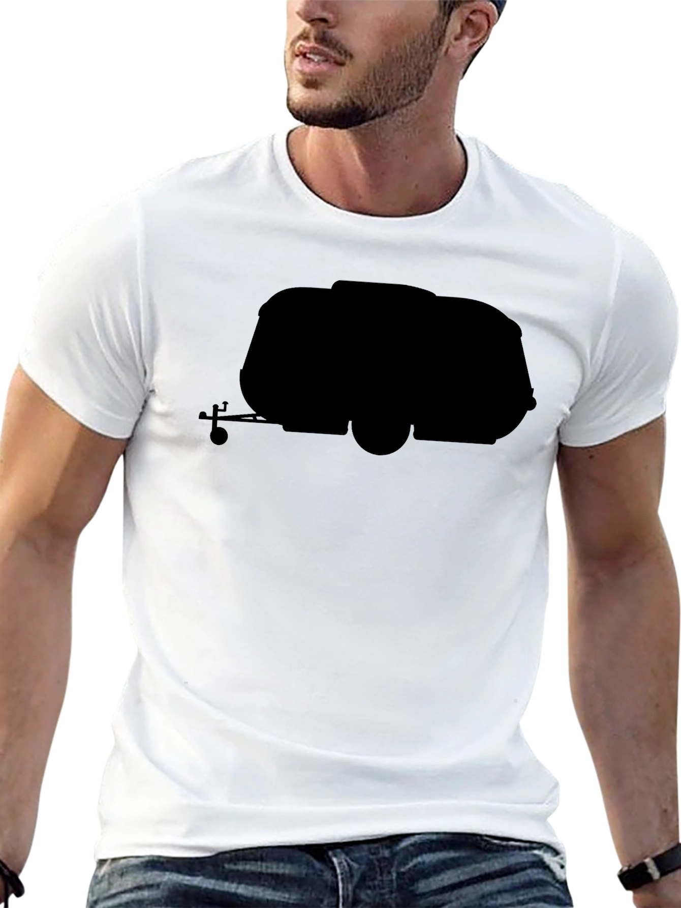 Retro Camper Black T-Shirt - Travel in Style