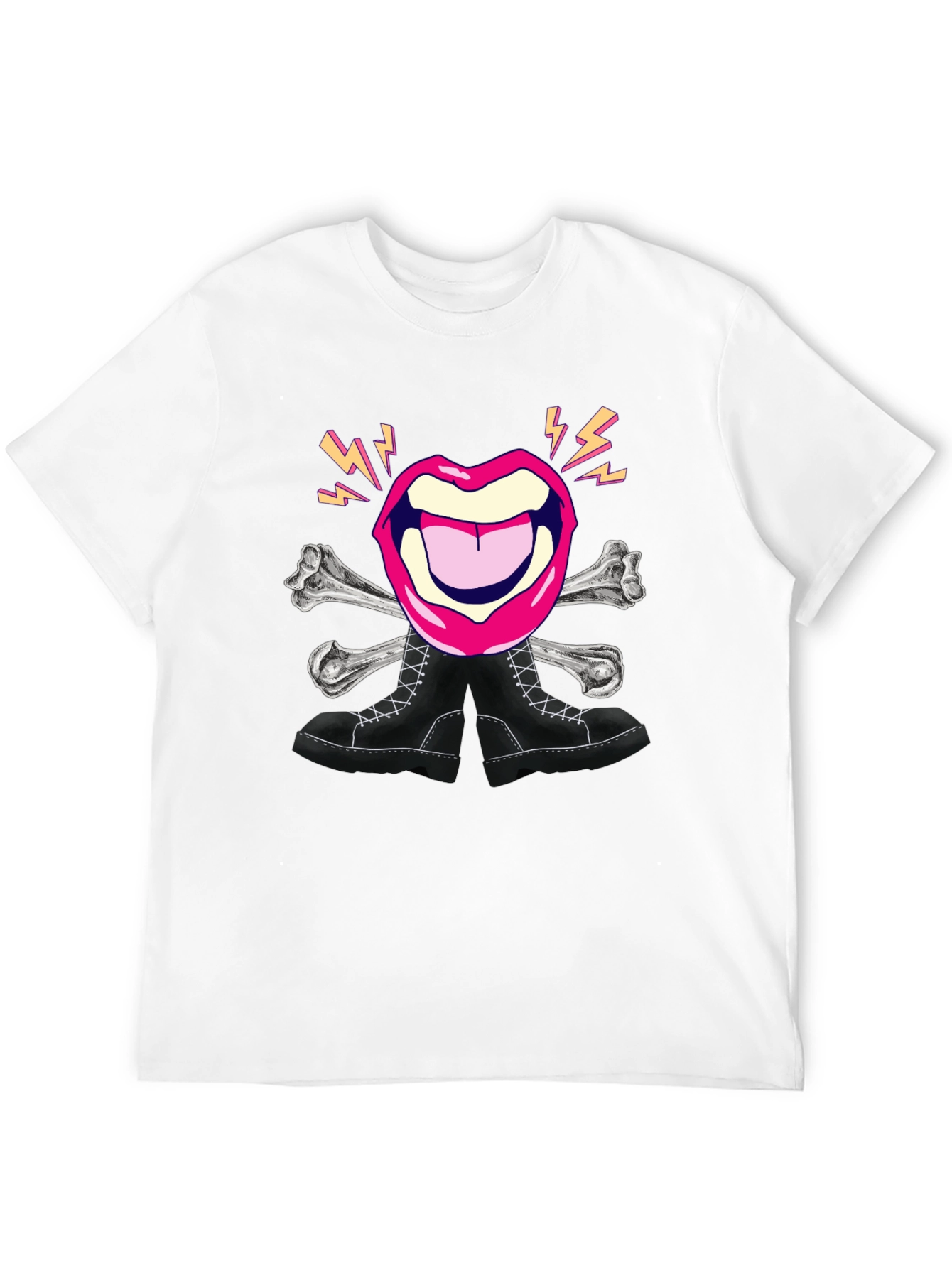 Rock Lips Crossbones Boots Graphic Tee