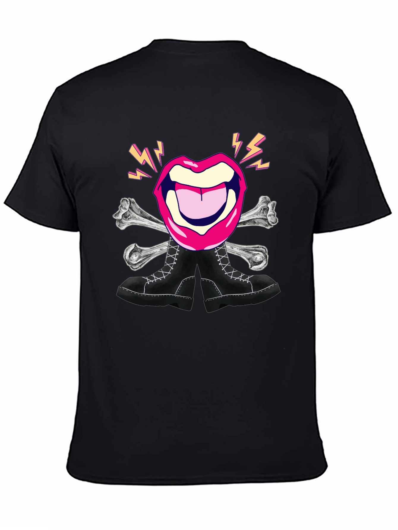 Rock Lips Crossbones Boots Graphic Tee