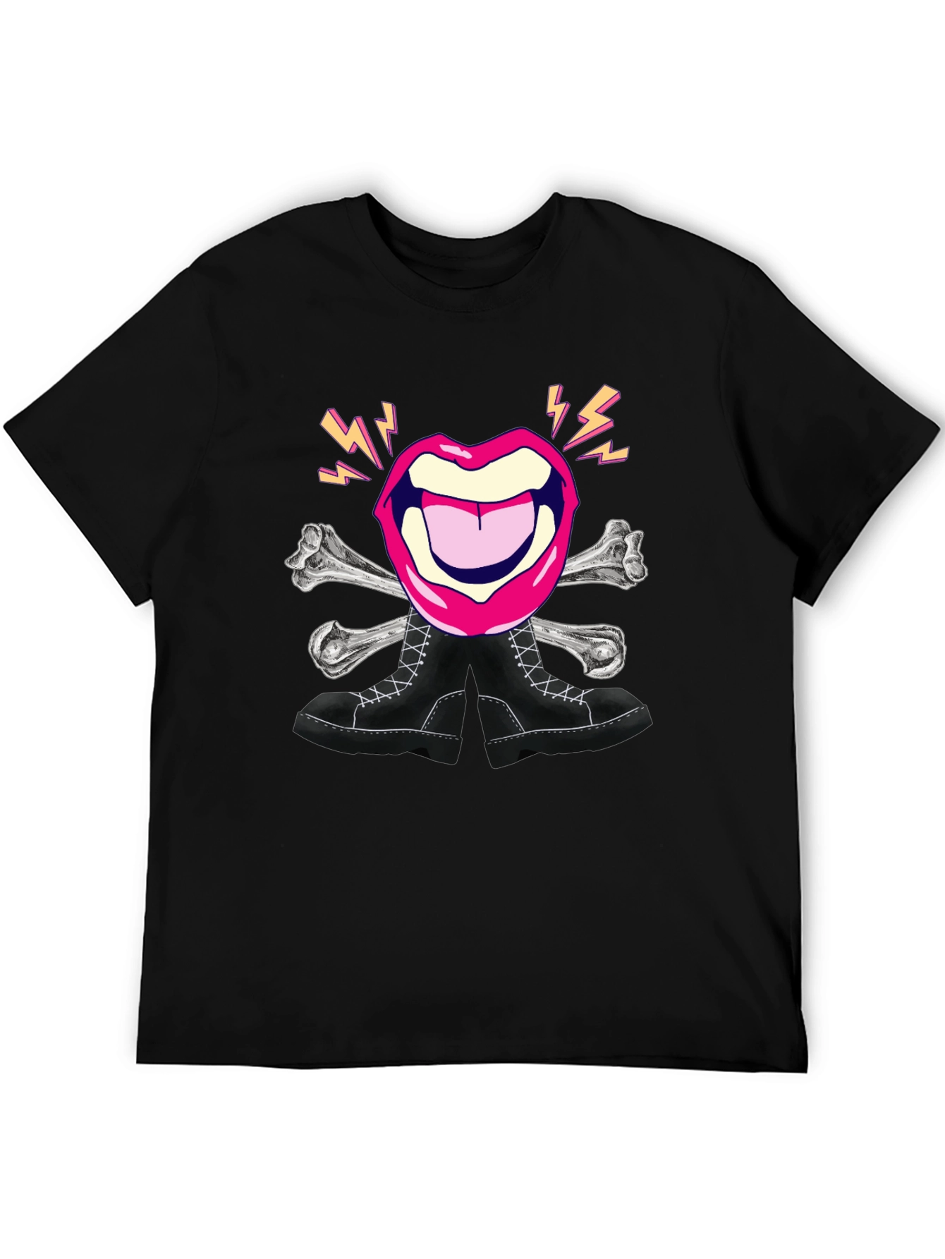 Rock Lips Crossbones Boots Graphic Tee