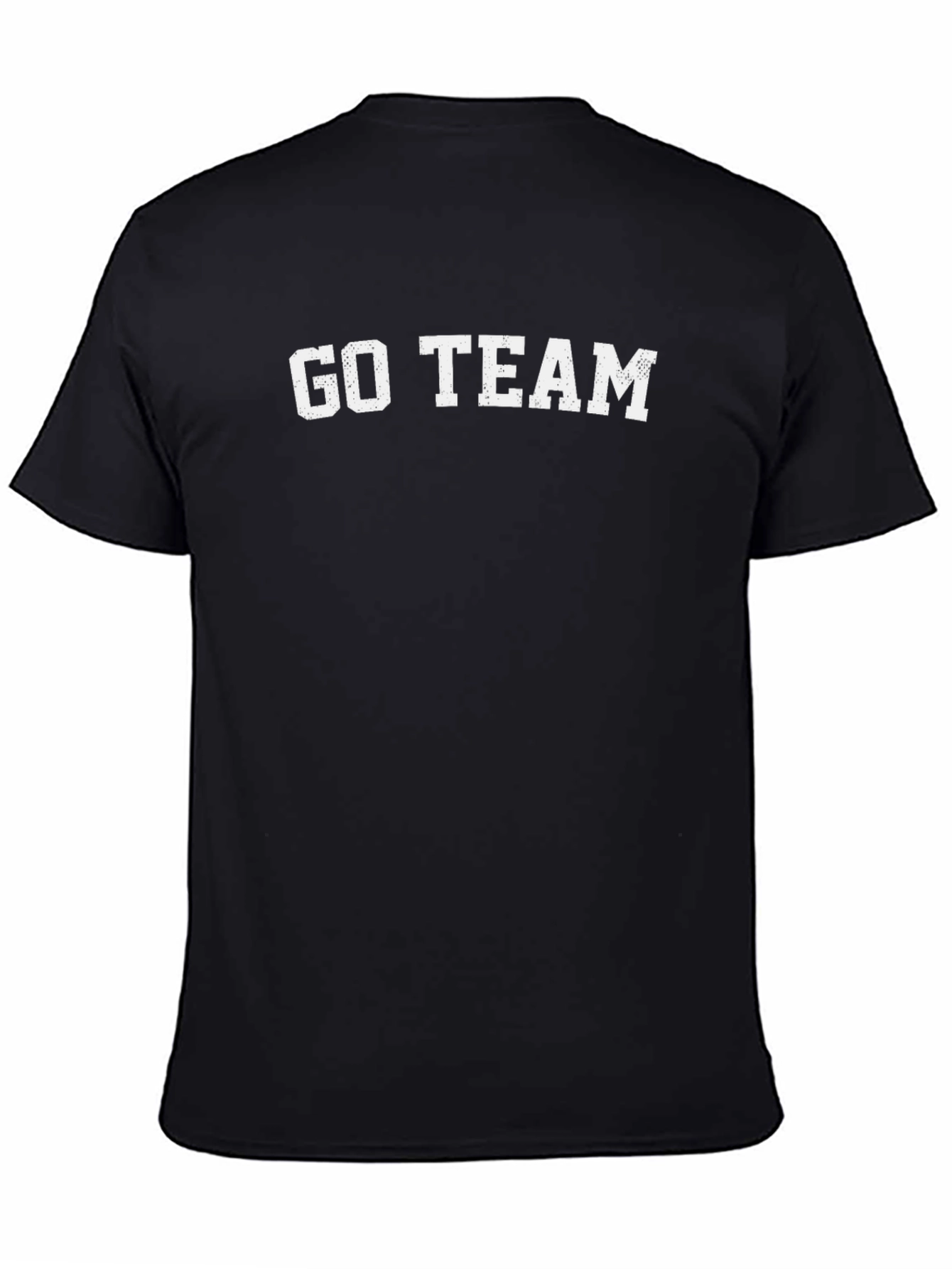 Go Team Graphic Tee - Black Cotton T-Shirt