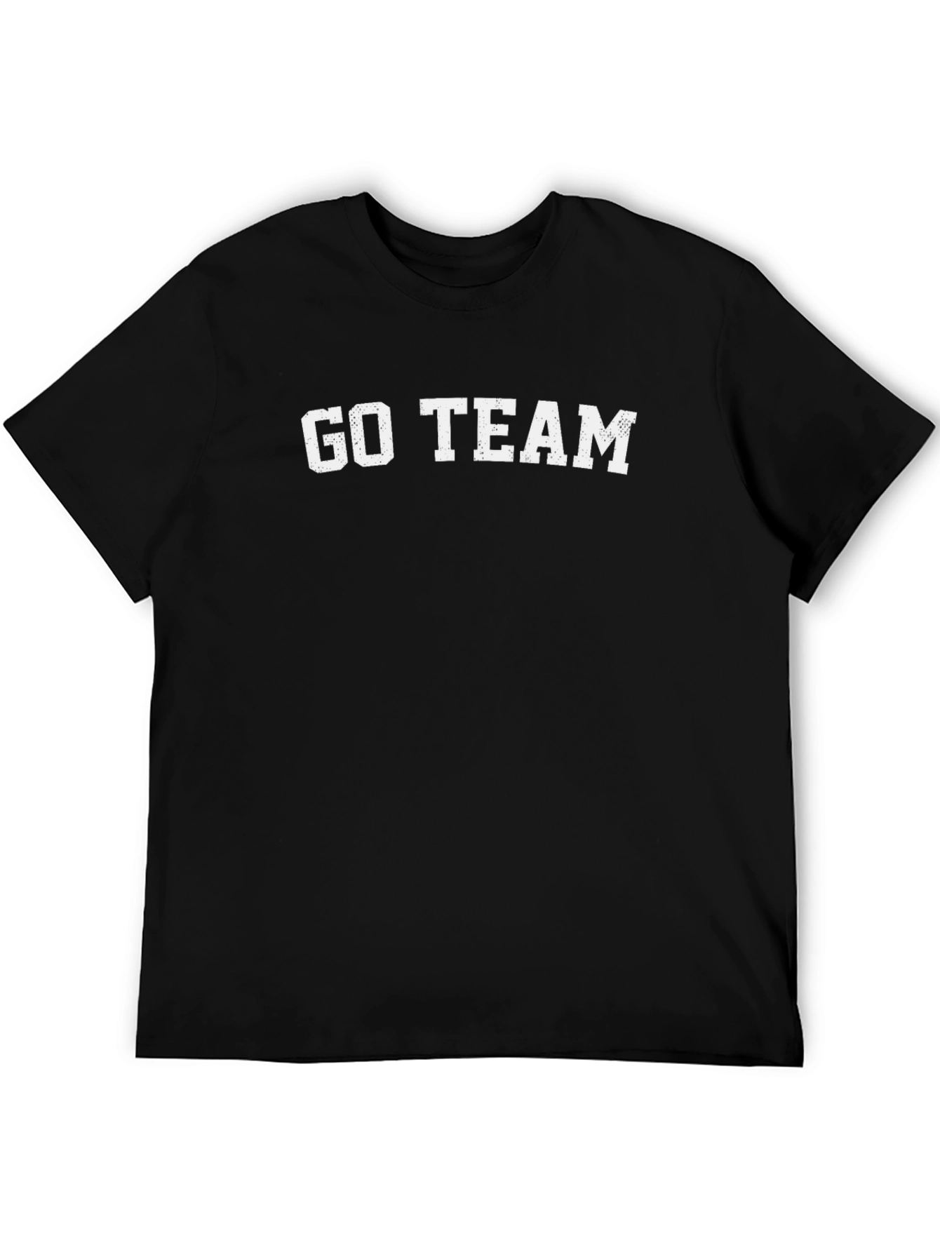 Go Team Graphic Tee - Black Cotton T-Shirt