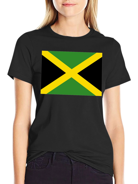 Jamaica Flag T-Shirt - Black Cotton Tee
