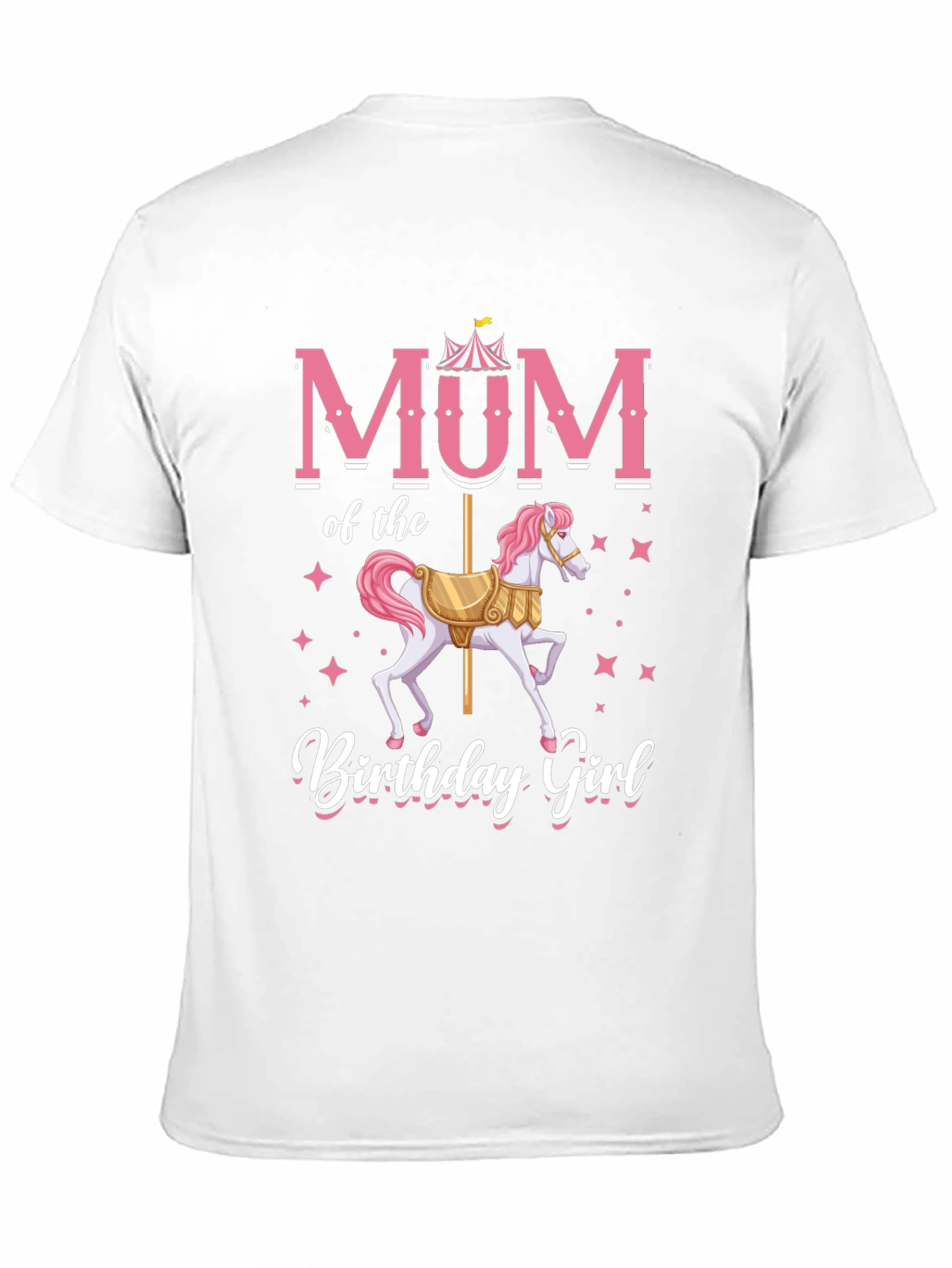 Mum Birthday Girl T-Shirt Carousel Horse