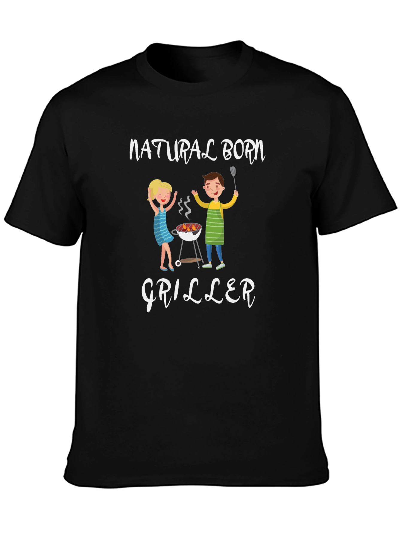 Natural Born Griller T-Shirt - BBQ Fun