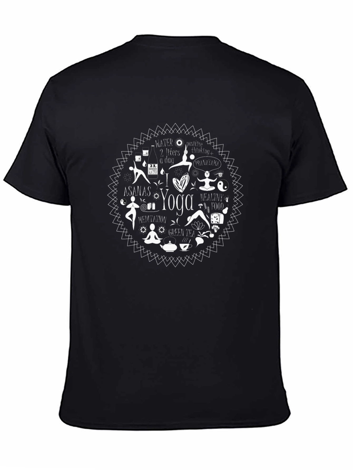 Yoga Mandala Graphic Tee - Soft Cotton Comfort