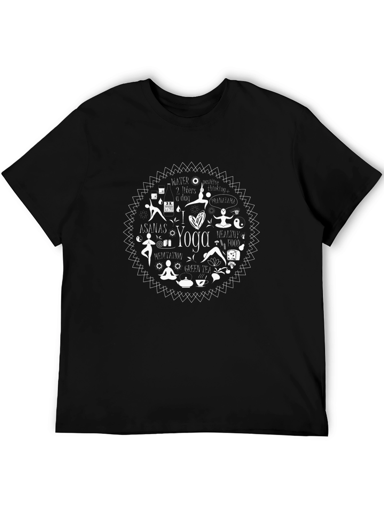 Yoga Mandala Graphic Tee - Soft Cotton Comfort