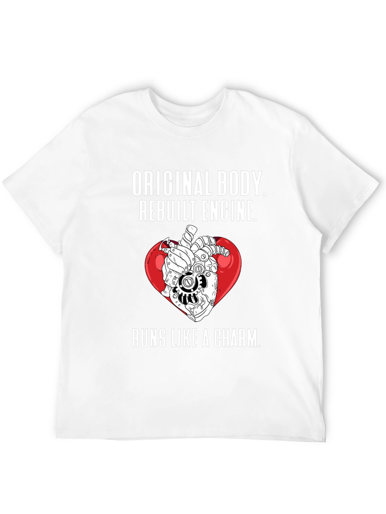 Rebuilt Engine Heart T-Shirt - Runs Like a Charm