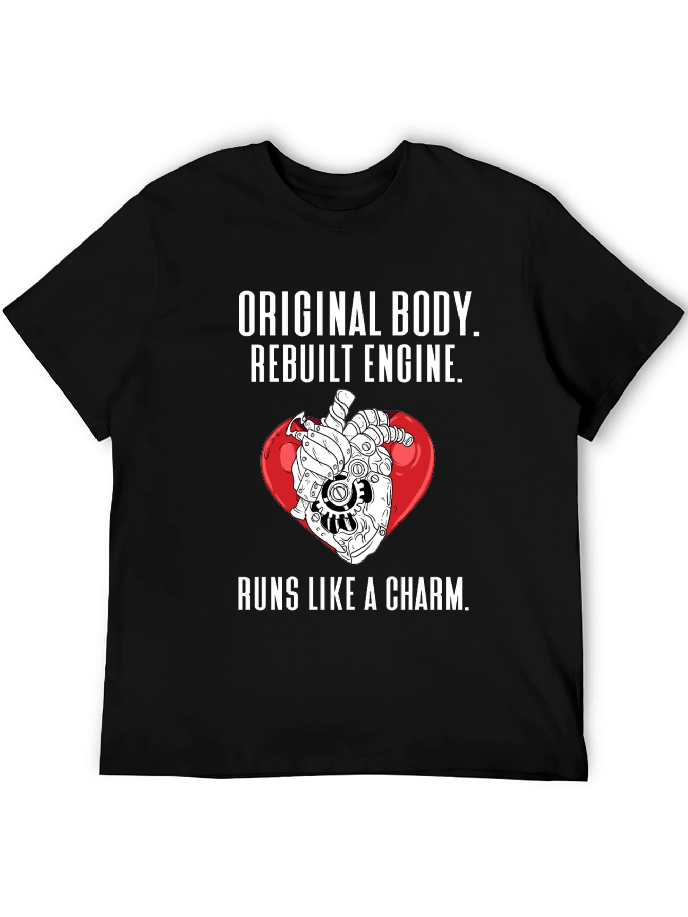 Rebuilt Engine Heart T-Shirt - Runs Like a Charm