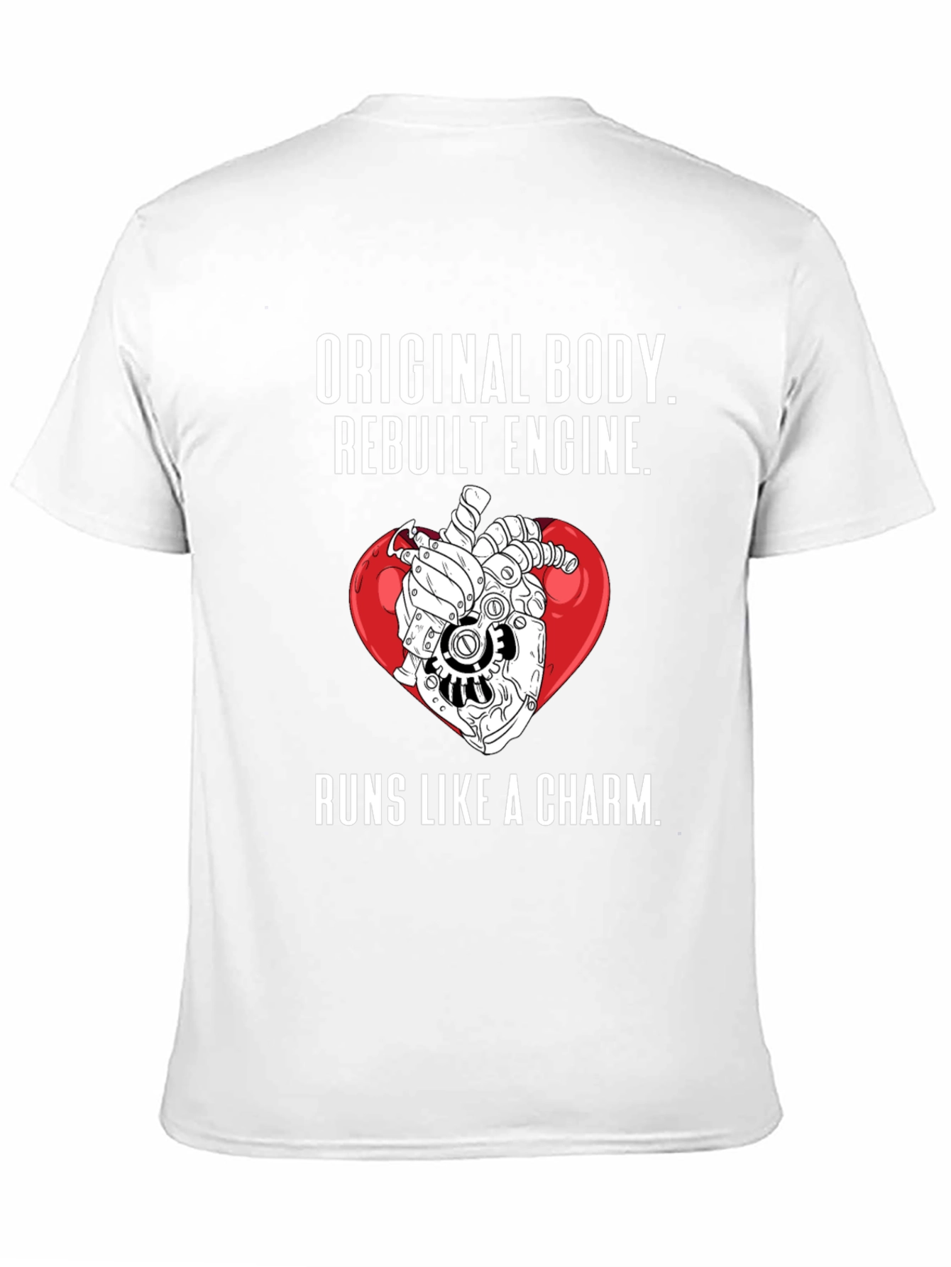 Rebuilt Engine Heart T-Shirt - Runs Like a Charm