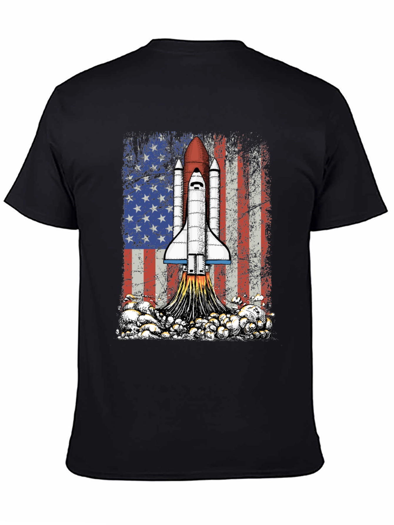 Rocket USA Flag Graphic T-Shirt