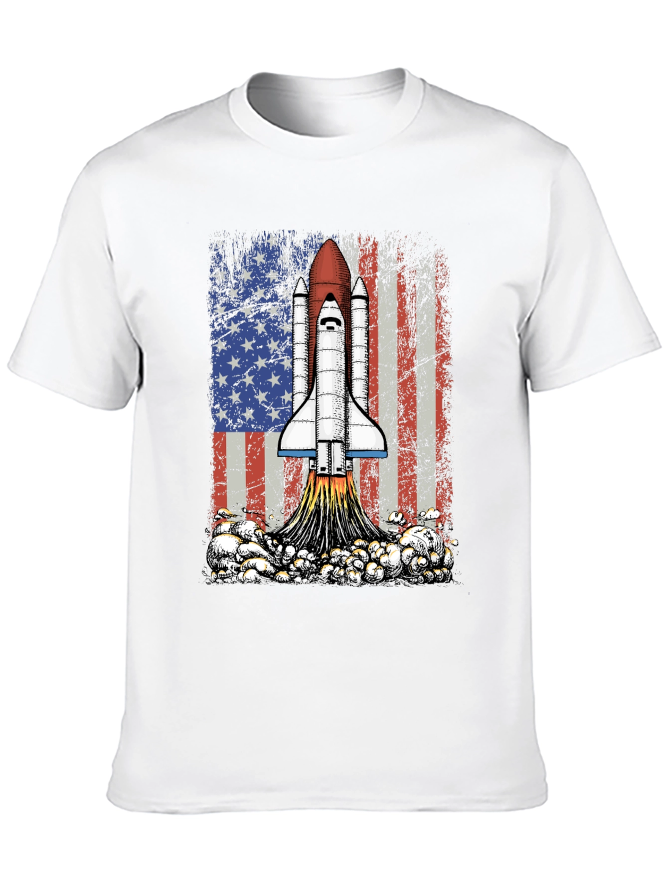 Rocket USA Flag Graphic T-Shirt