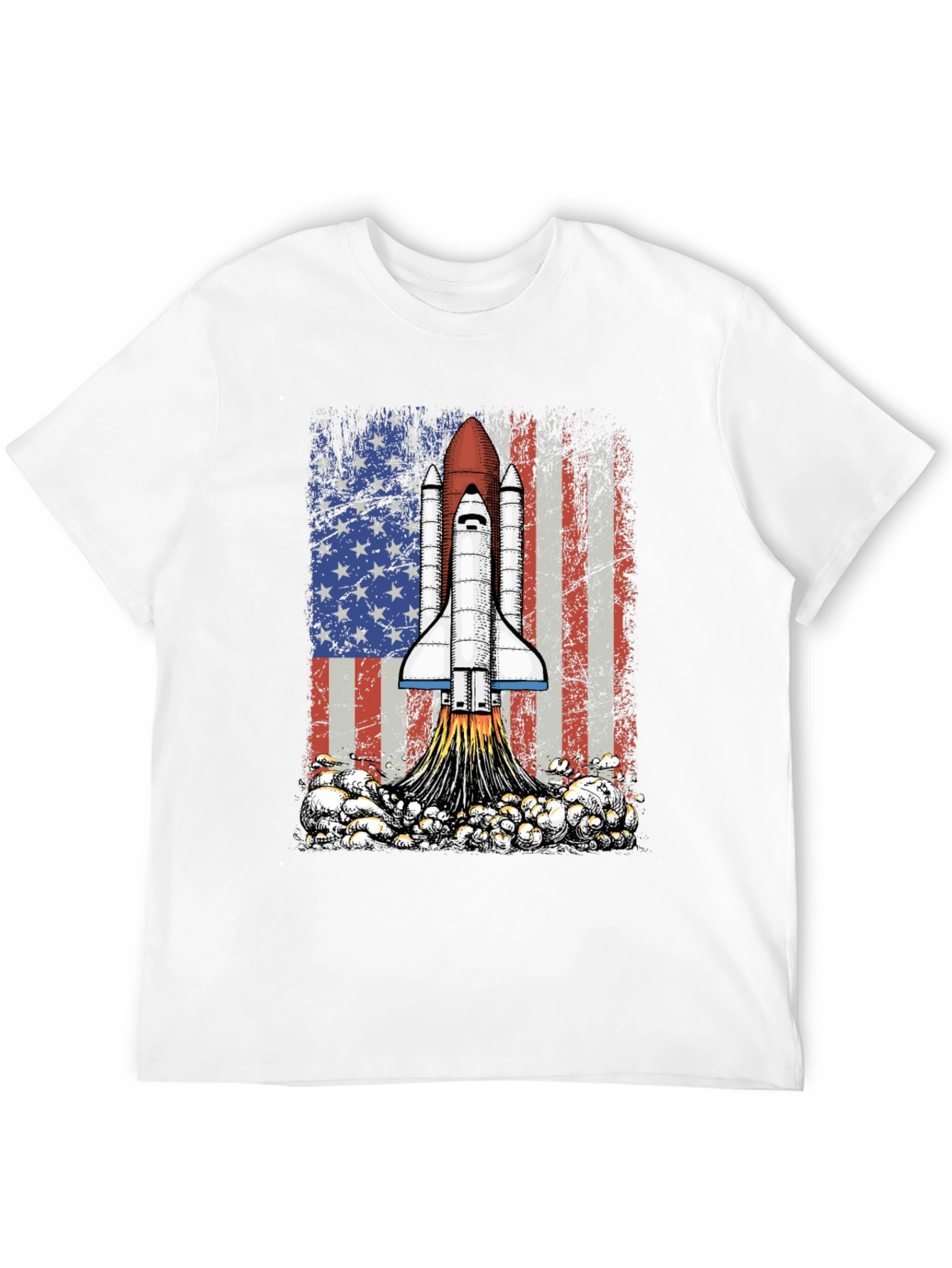 Rocket USA Flag Graphic T-Shirt