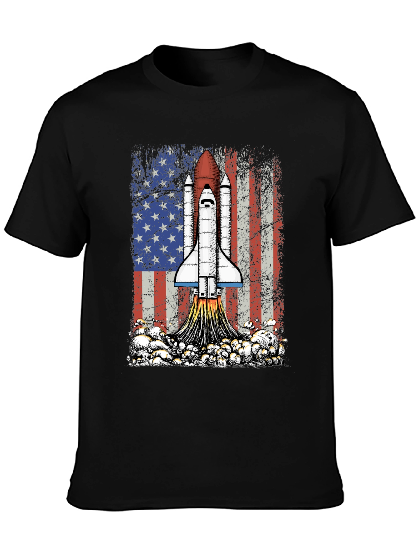 Rocket USA Flag Graphic T-Shirt