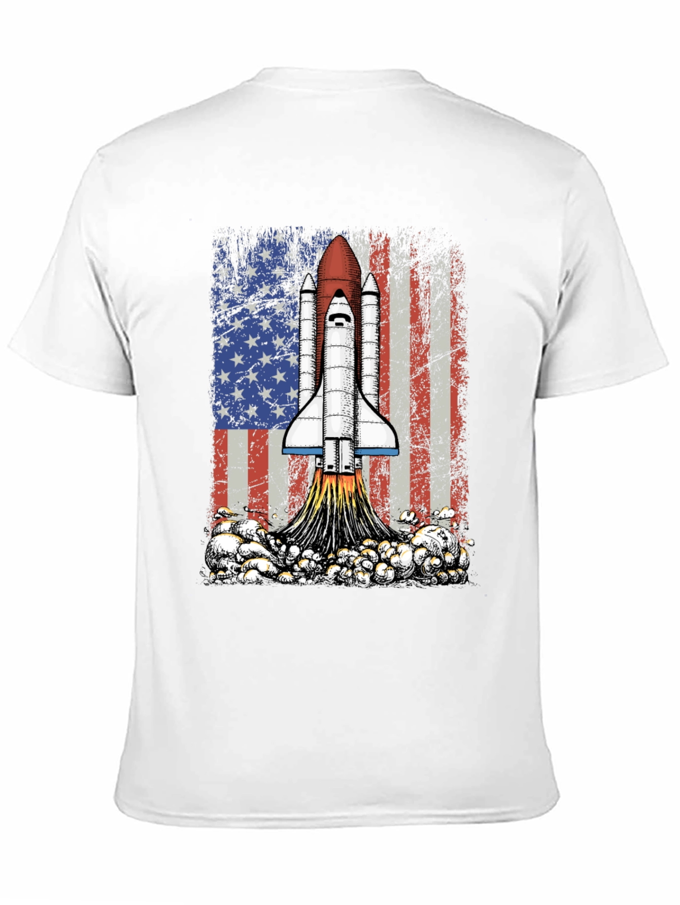 Rocket USA Flag Graphic T-Shirt