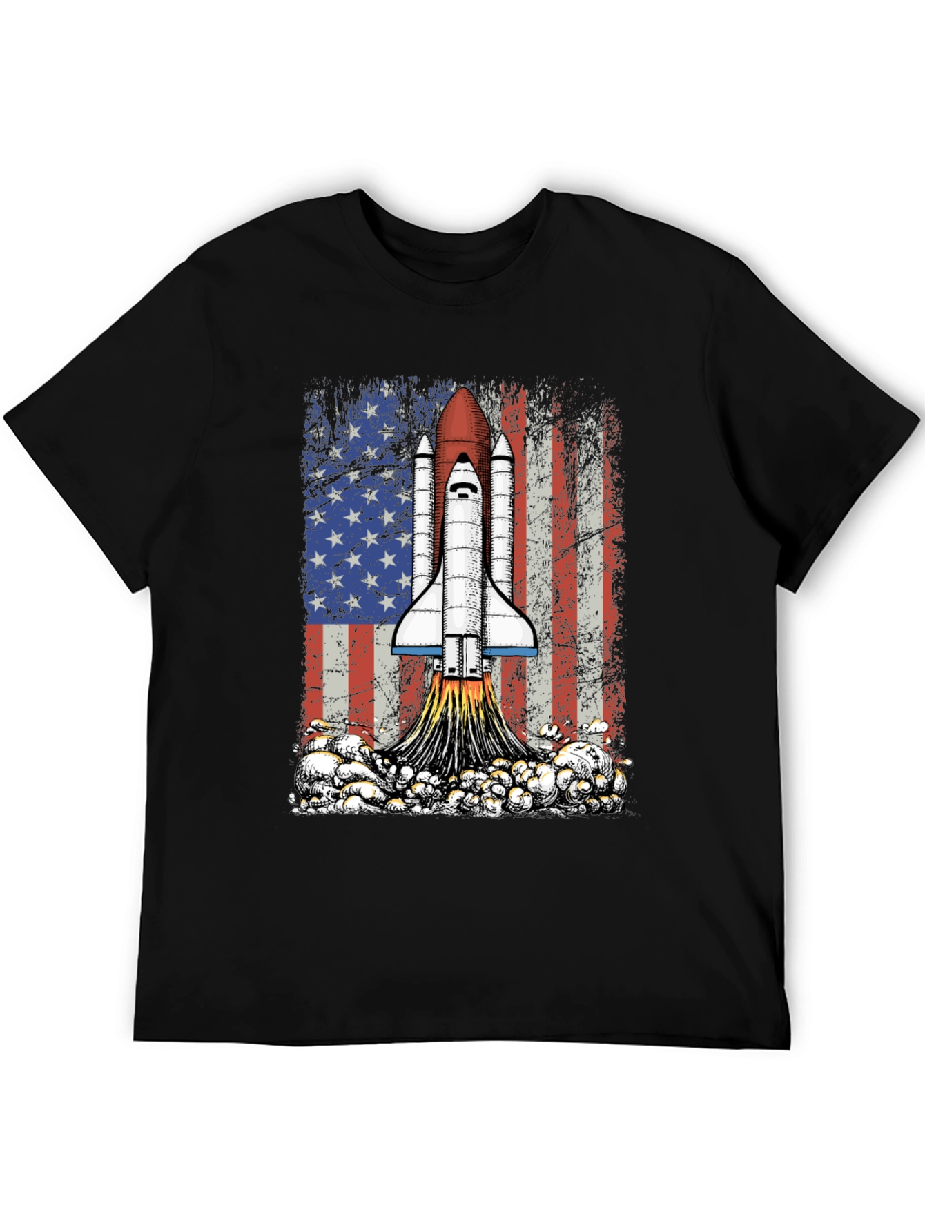 Rocket USA Flag Graphic T-Shirt