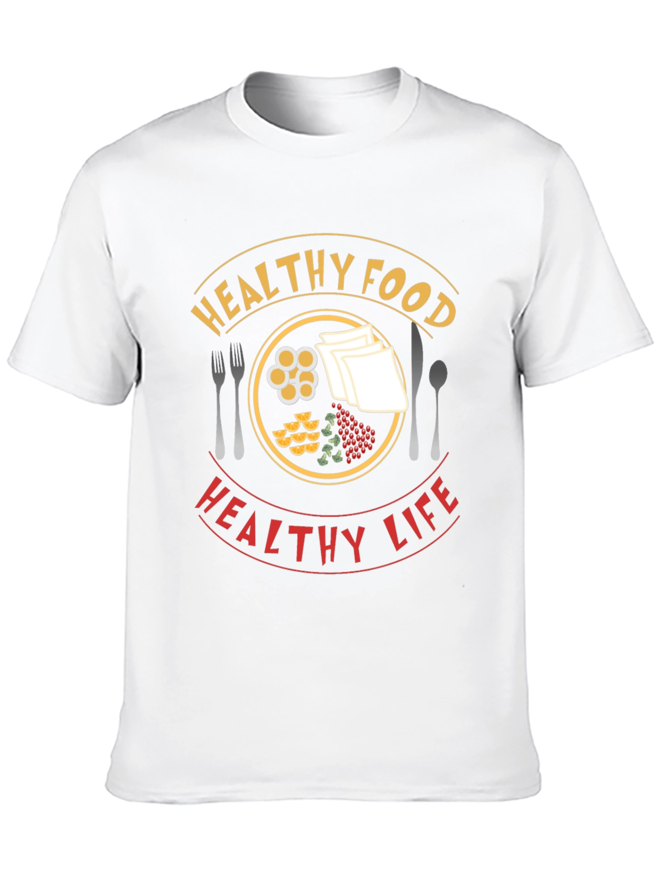 Healthy Food Healthy Life Graphic T-Shirt