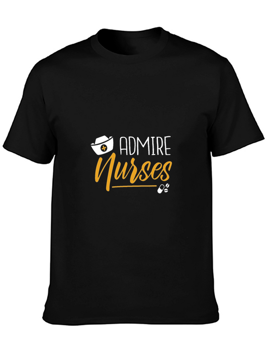 Admire Nurses Graphic Tee - Black