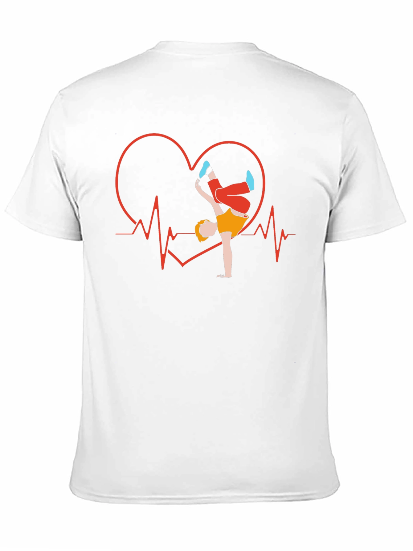 Heartbeat Breakdancer Graphic T-Shirt