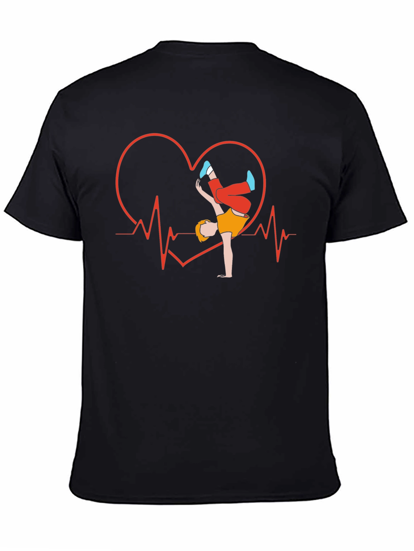Heartbeat Breakdancer Graphic T-Shirt