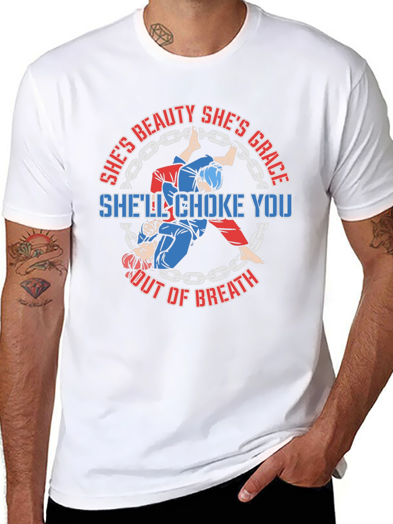 Shes Beauty Shes Grace Shell Choke You Out T-Shirt