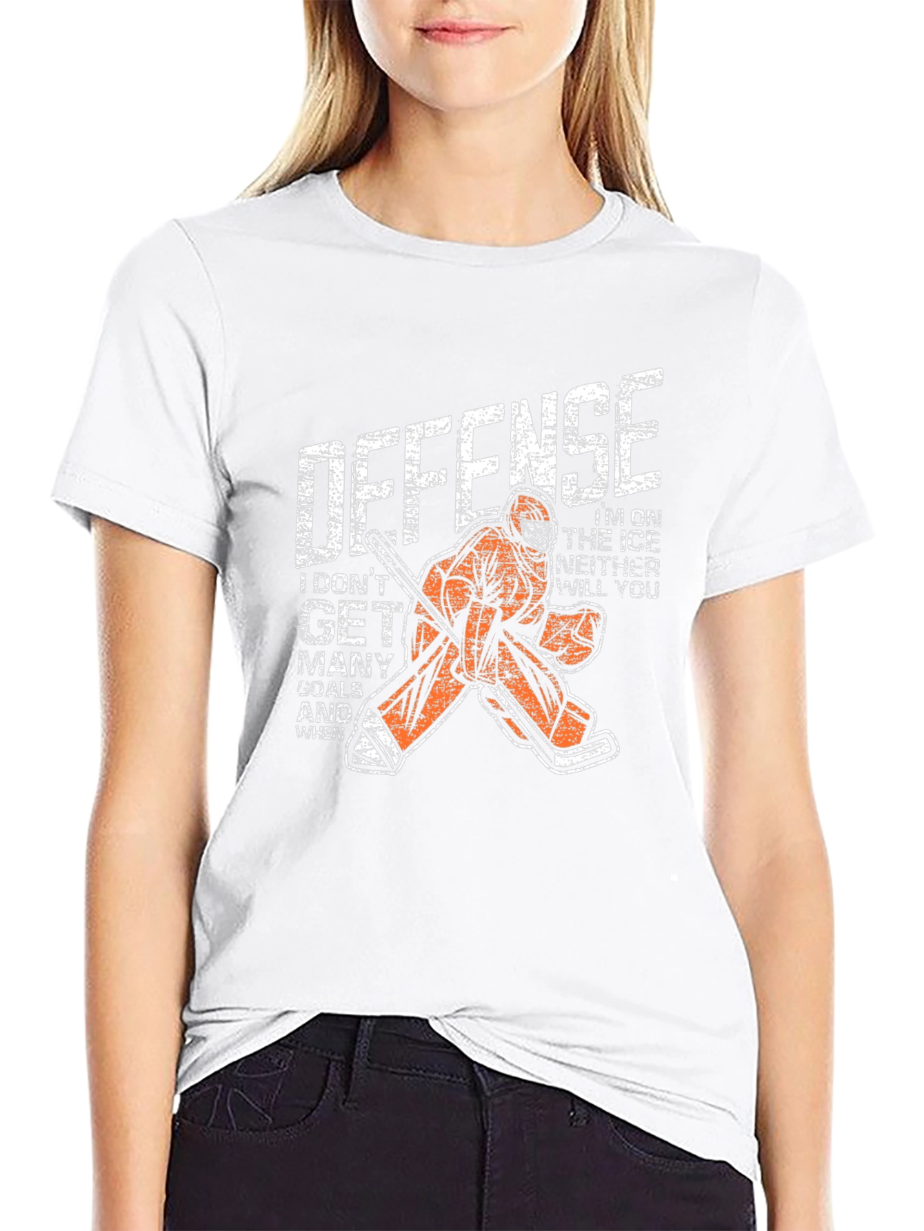 Hockey Goalie Defense Graphic T-Shirt