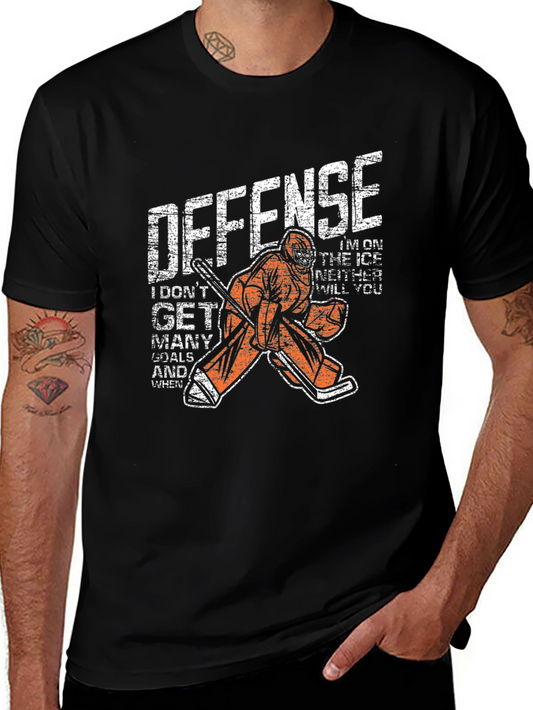 Hockey Goalie Defense Graphic T-Shirt