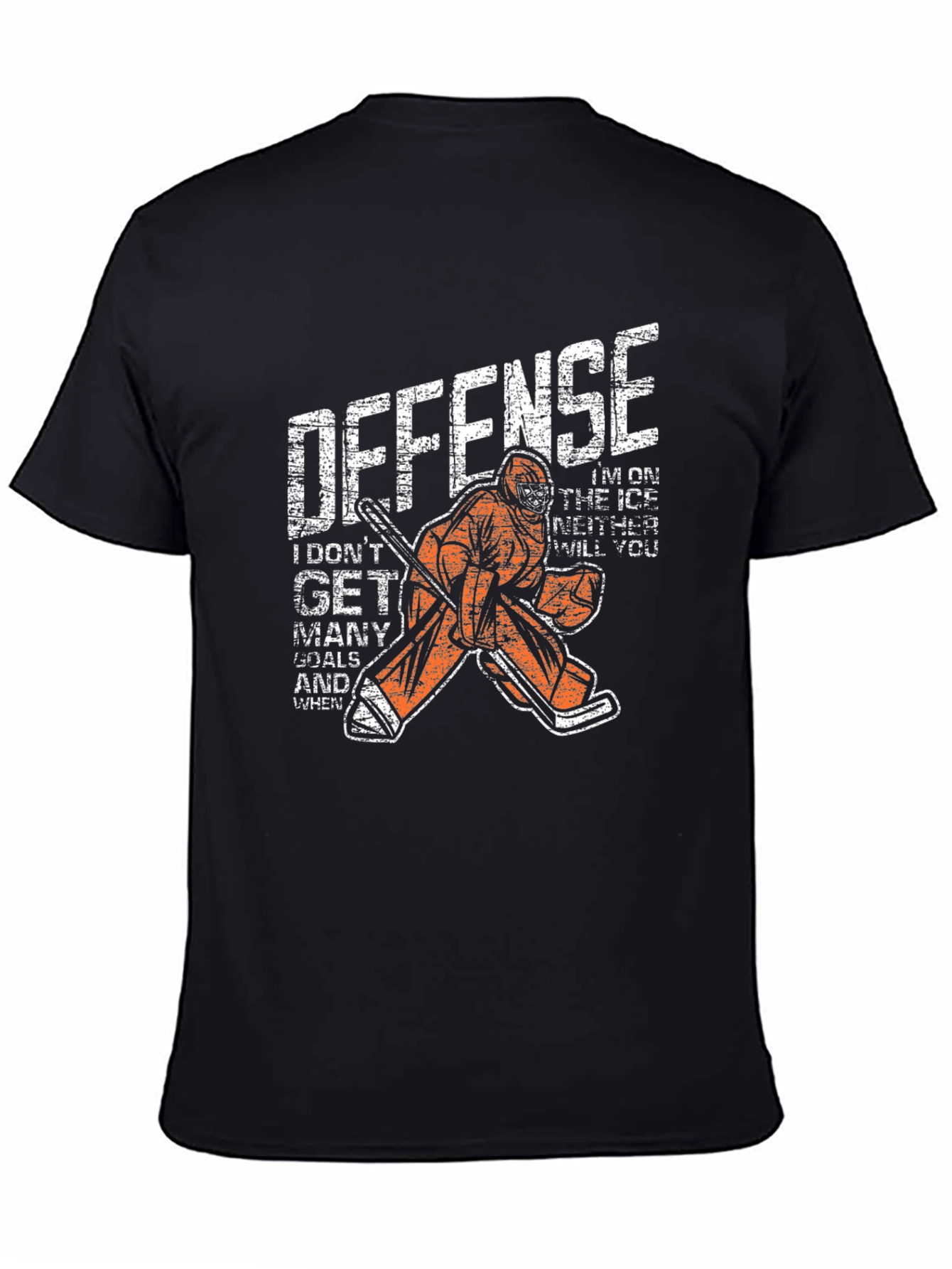 Hockey Goalie Defense Graphic T-Shirt