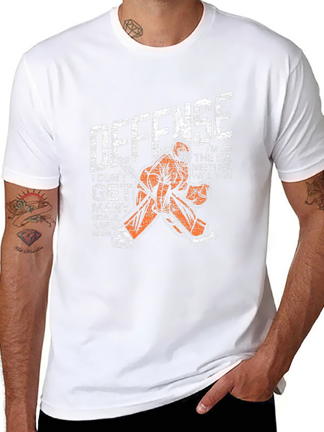 Hockey Goalie Defense Graphic T-Shirt