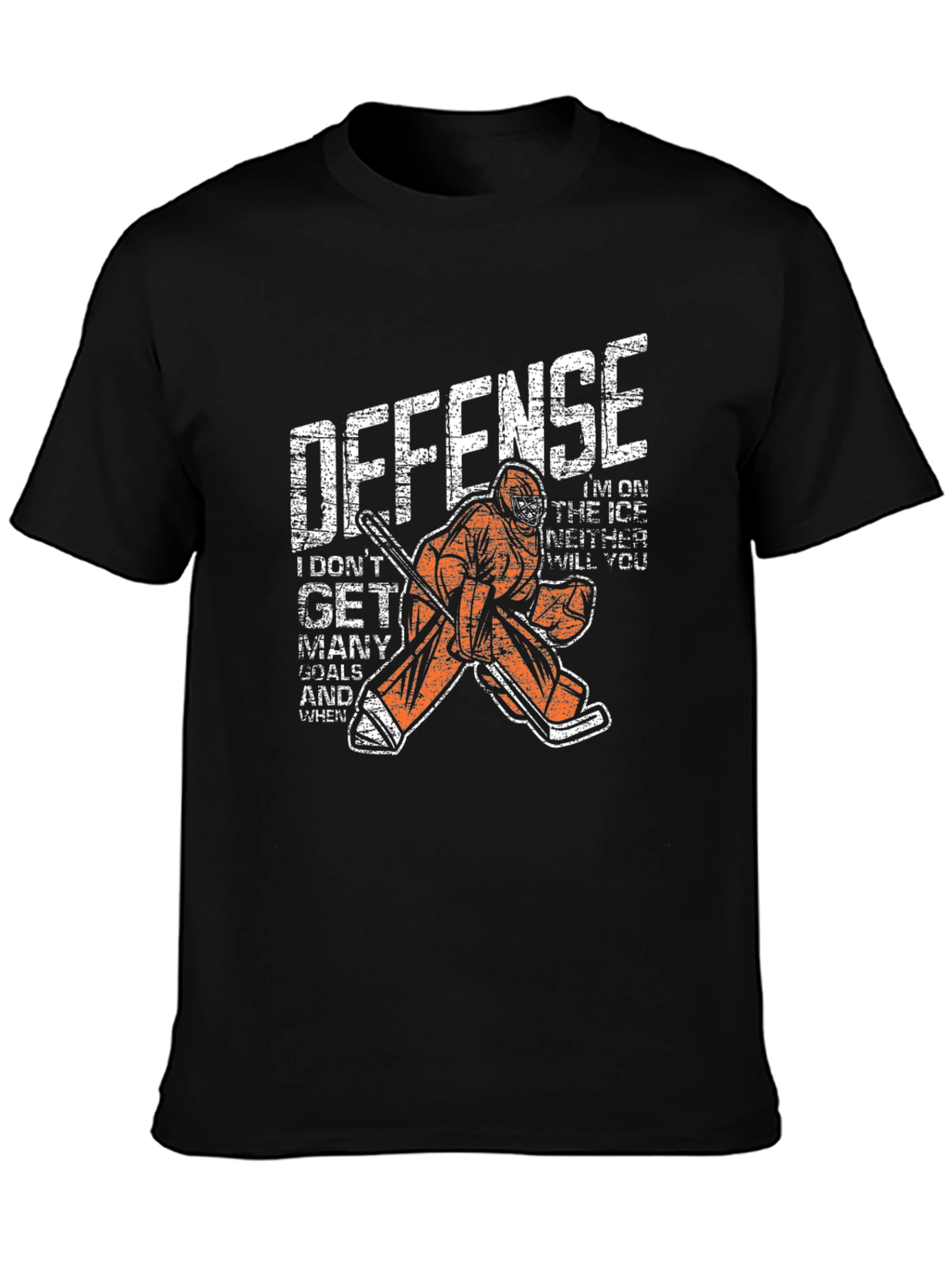 Hockey Goalie Defense Graphic T-Shirt