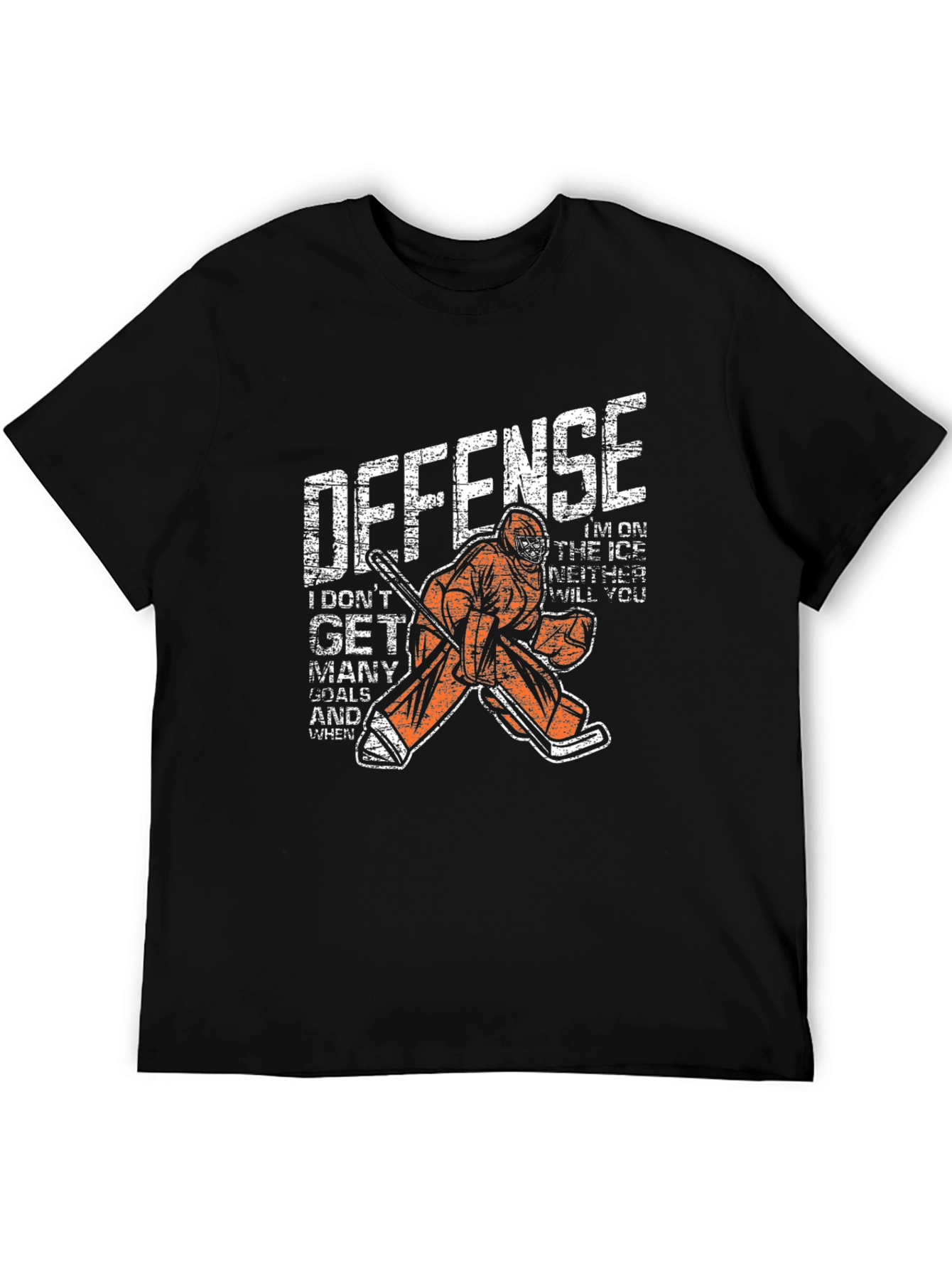 Hockey Goalie Defense Graphic T-Shirt