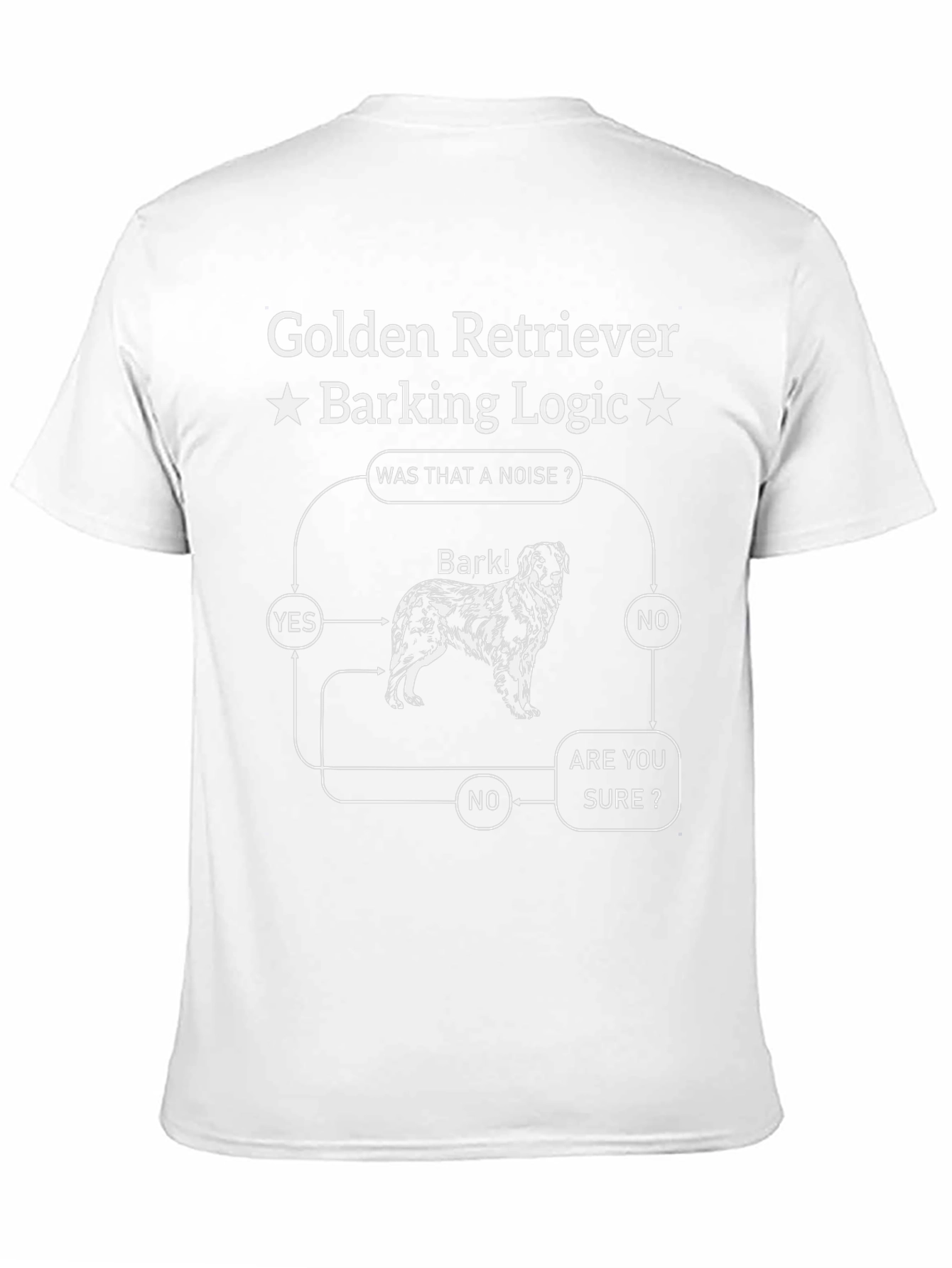 Golden Retriever Barking Logic T-Shirt - Funny Dog Tee