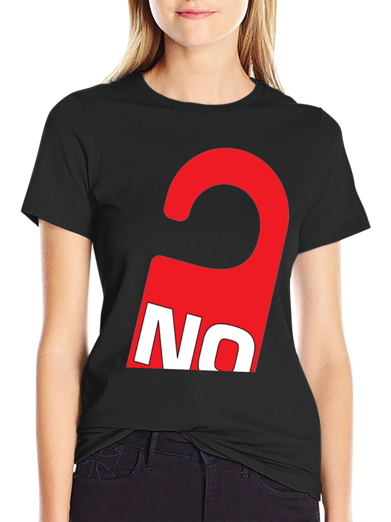 Red NO Graphic Tee - Statement T-Shirt