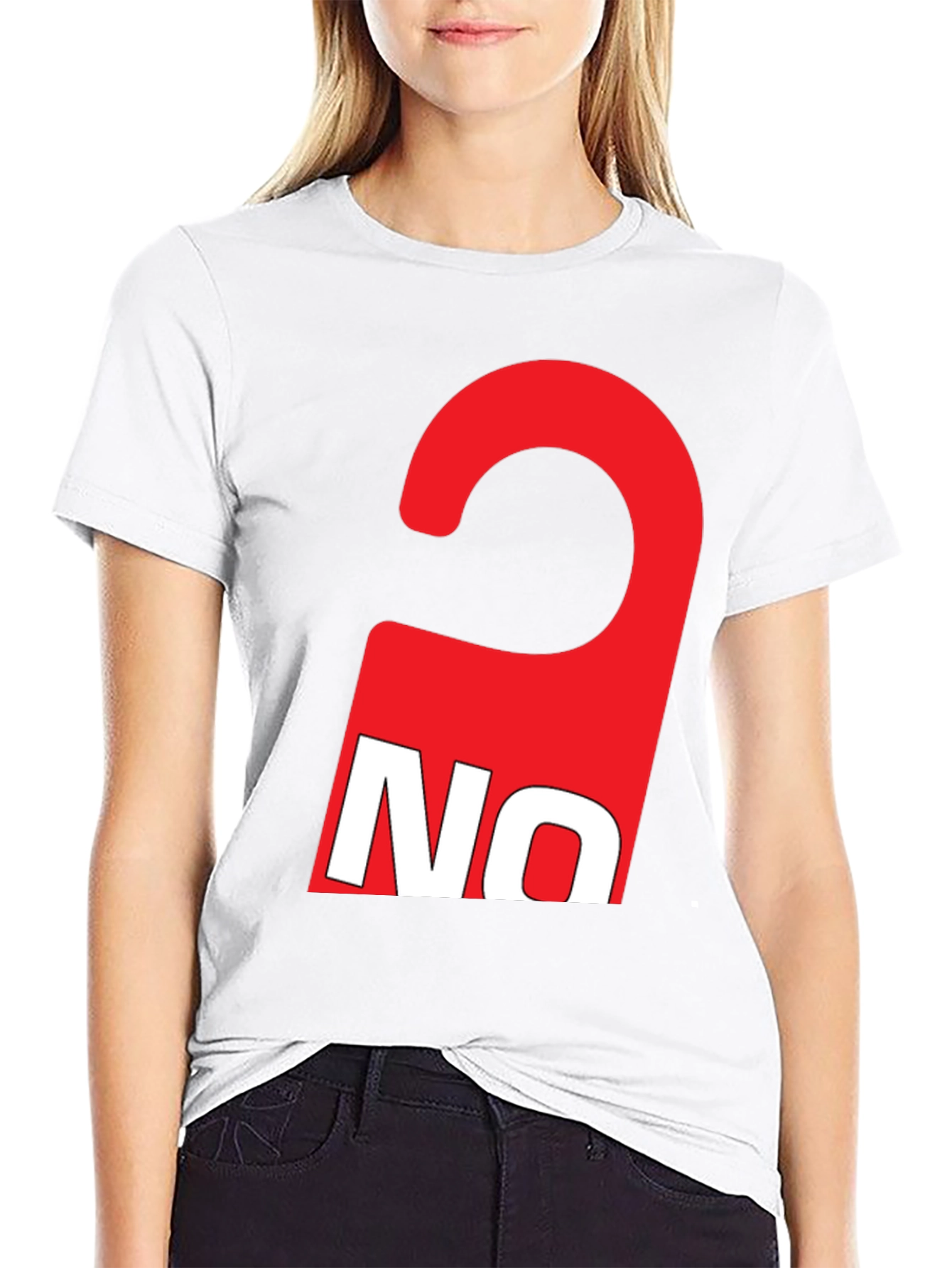Red NO Graphic Tee - Statement T-Shirt