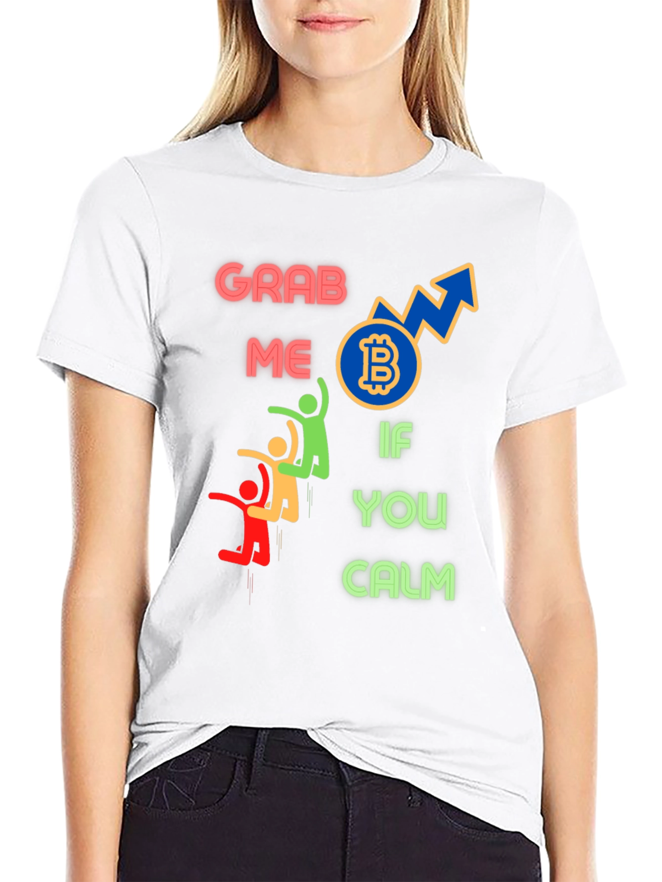 Bitcoin Graphic Tee - Grab Me If You Calm