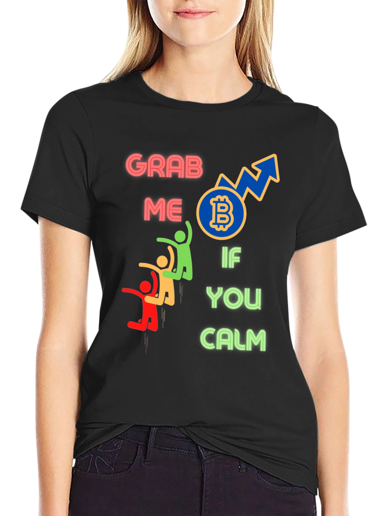 Bitcoin Graphic Tee - Grab Me If You Calm