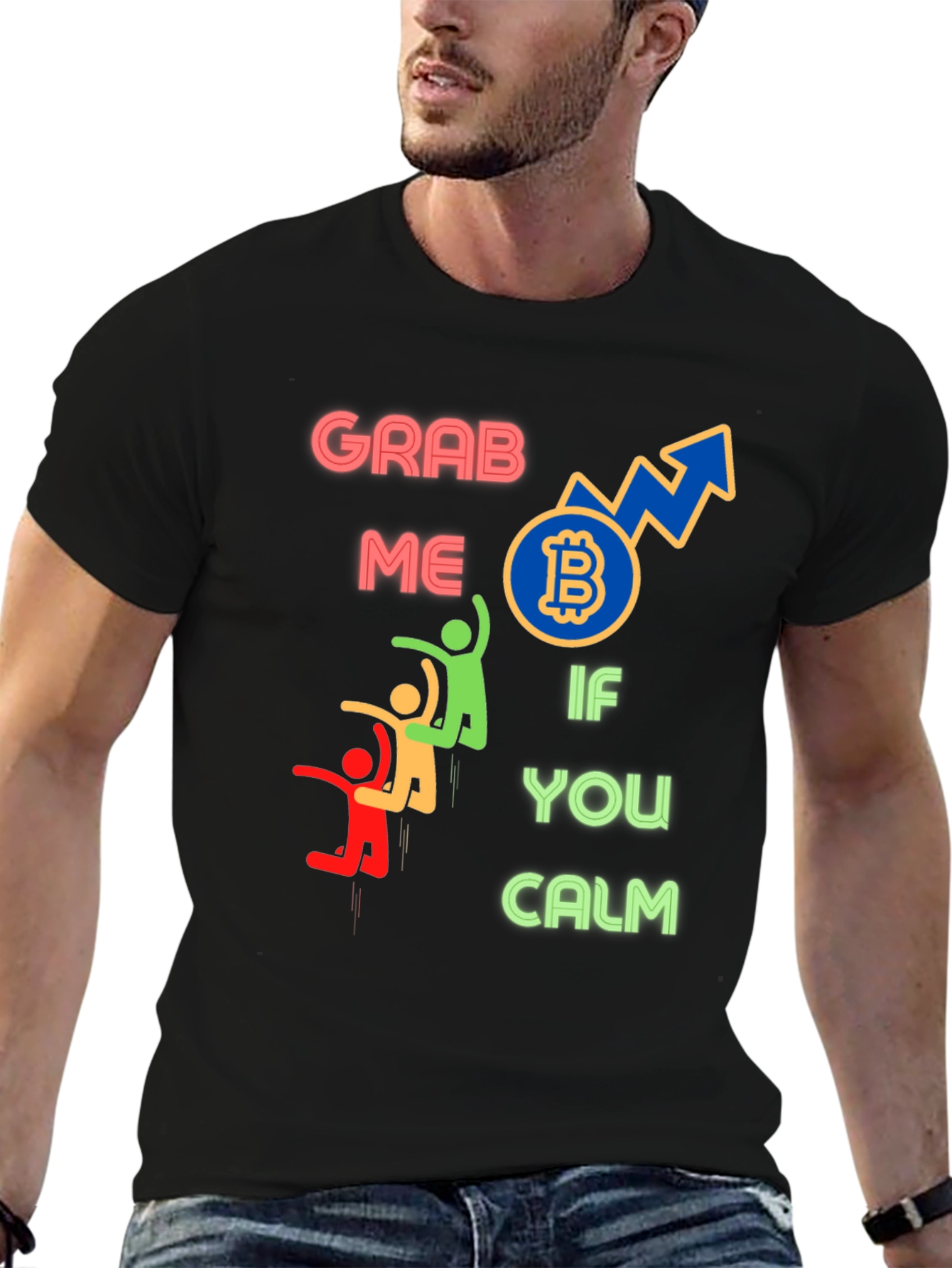 Bitcoin Graphic Tee - Grab Me If You Calm