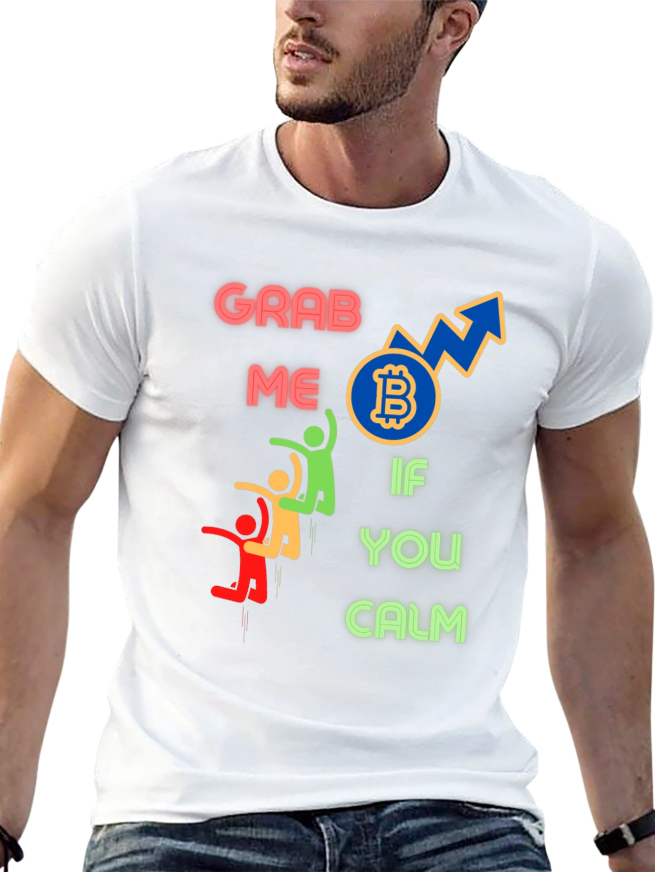 Bitcoin Graphic Tee - Grab Me If You Calm