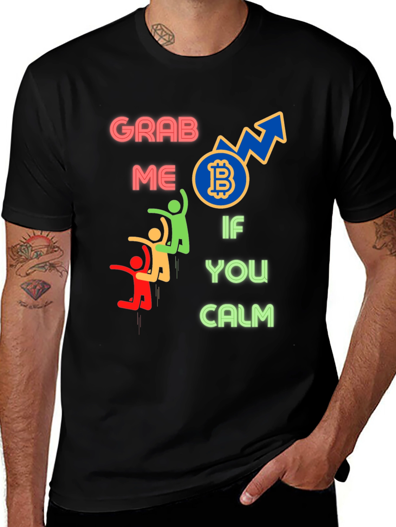 Bitcoin Graphic Tee - Grab Me If You Calm